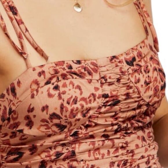 Free People Show Stopper Midi Dress in Leo Combo Size Large - Picture 5 of 12